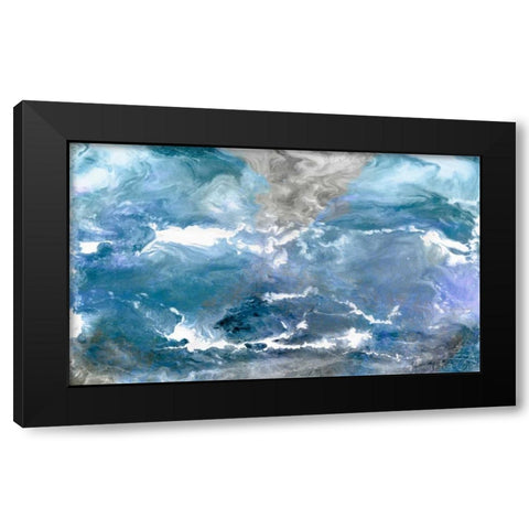 Glacial View Black Modern Wood Framed Art Print with Double Matting by Ilosky, Pam