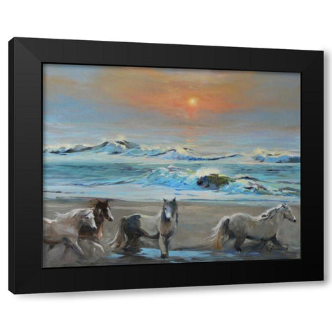 Dawn Passage Black Modern Wood Framed Art Print with Double Matting by Larivey, Chuck