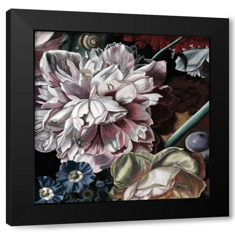 Marsala Bouquet II Black Modern Wood Framed Art Print with Double Matting by McCavitt, Naomi