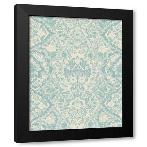 Baroque Tapestry in Spa I Black Modern Wood Framed Art Print with Double Matting by Vision Studio