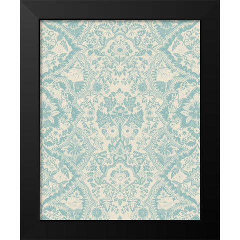 Baroque Tapestry in Spa I Black Modern Wood Framed Art Print by Vision Studio