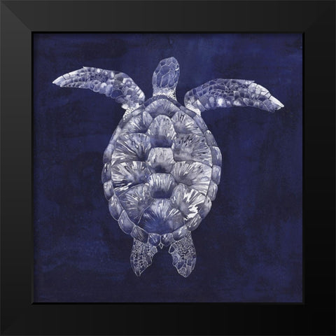 Custom Sea Turtle Shadow I (ASH) Black Modern Wood Framed Art Print by Popp, Grace