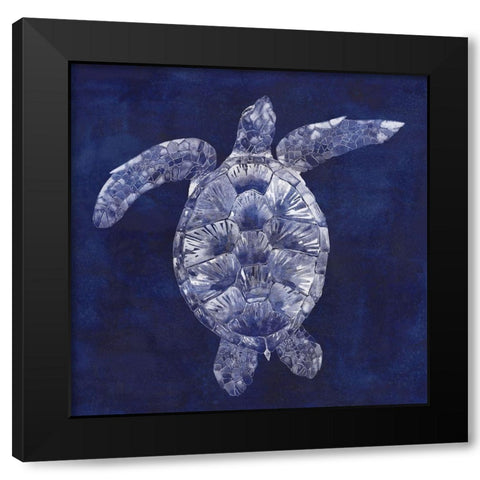 Custom Sea Turtle Shadow II (ASH) Black Modern Wood Framed Art Print by Popp, Grace