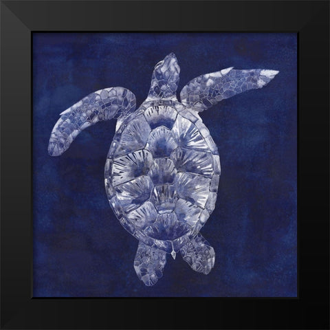 Custom Sea Turtle Shadow II (ASH) Black Modern Wood Framed Art Print by Popp, Grace