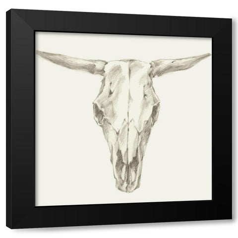 Custom Western Skull Mount II (ASH) Black Modern Wood Framed Art Print with Double Matting by Harper, Ethan