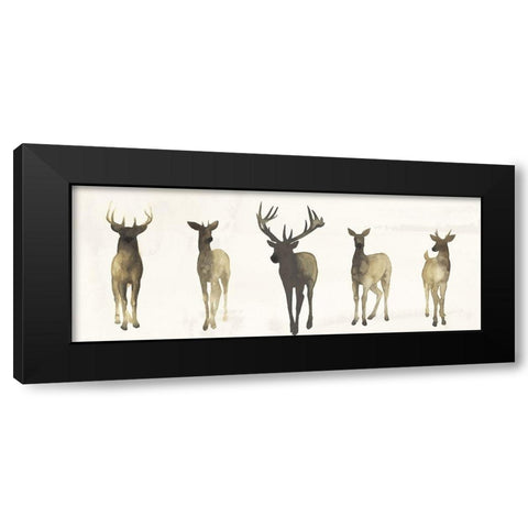 Deer Herd II Black Modern Wood Framed Art Print by Popp, Grace