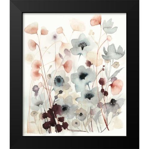 Bespoken Blossoms II Black Modern Wood Framed Art Print by Popp, Grace