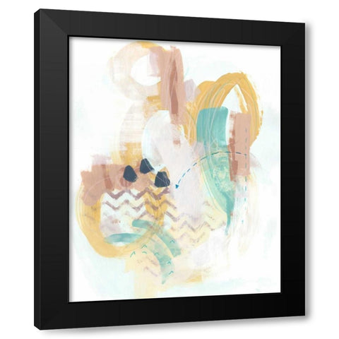 Division and Direction I Black Modern Wood Framed Art Print by Vess, June Erica
