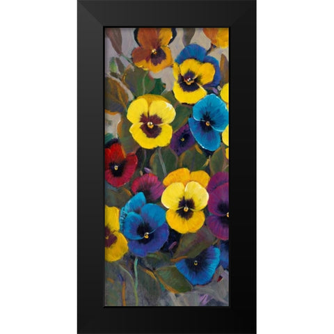 Pansy Panel I Black Modern Wood Framed Art Print by OToole, Tim