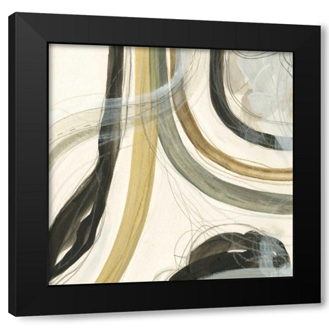 Neutral Lines II Black Modern Wood Framed Art Print with Double Matting by Vess, June Erica