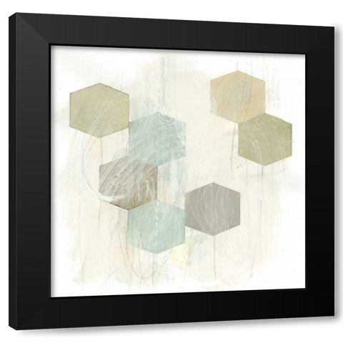 Honeycomb Reaction I Black Modern Wood Framed Art Print by Vess, June Erica