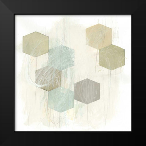 Honeycomb Reaction I Black Modern Wood Framed Art Print by Vess, June Erica