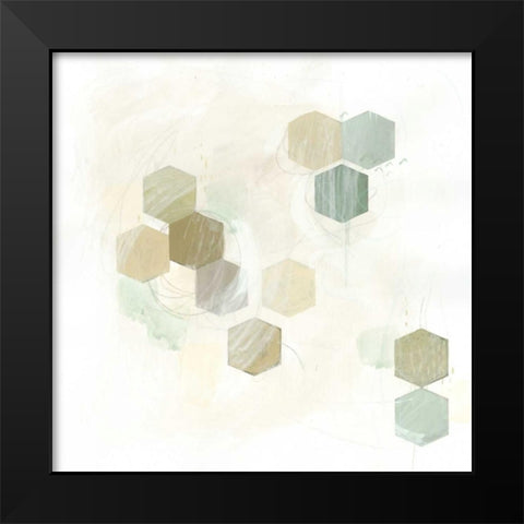 Honeycomb Reaction II Black Modern Wood Framed Art Print by Vess, June Erica