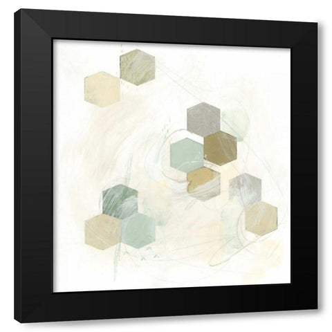 Honeycomb Reaction III Black Modern Wood Framed Art Print by Vess, June Erica