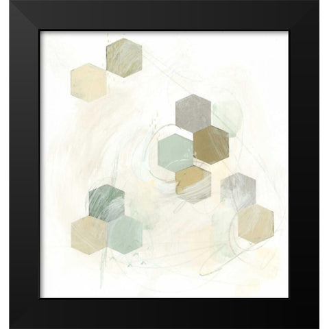Honeycomb Reaction III Black Modern Wood Framed Art Print by Vess, June Erica