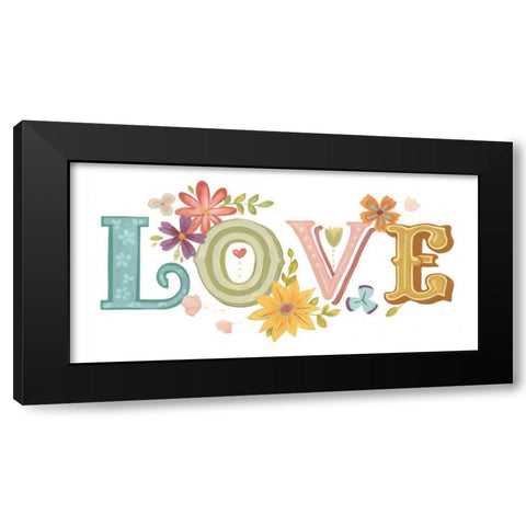 Beautiful Words I Black Modern Wood Framed Art Print by Vess, June Erica