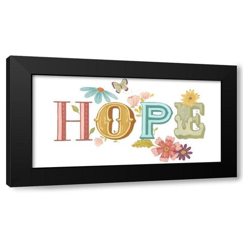 Beautiful Words II Black Modern Wood Framed Art Print with Double Matting by Vess, June Erica