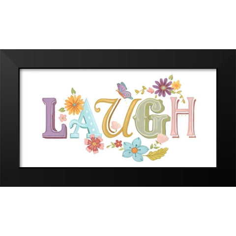 Beautiful Words III Black Modern Wood Framed Art Print by Vess, June Erica