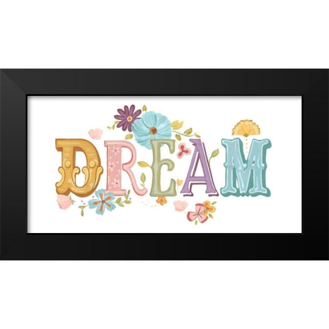 Beautiful Words IV Black Modern Wood Framed Art Print by Vess, June Erica