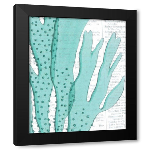 Aqua Marine V Black Modern Wood Framed Art Print by Hambly, Anna