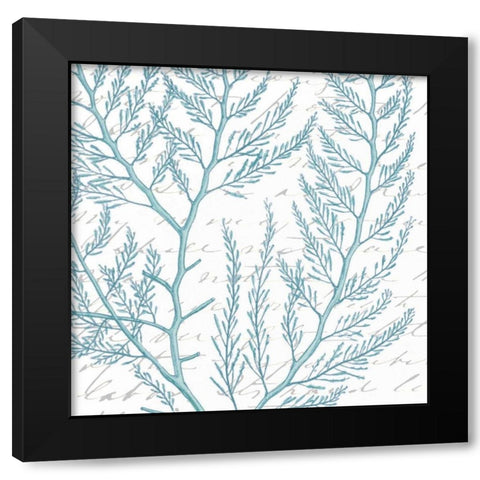 Aqua Marine VIII Black Modern Wood Framed Art Print with Double Matting by Hambly, Anna