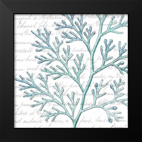 Aqua Marine IX Black Modern Wood Framed Art Print by Hambly, Anna