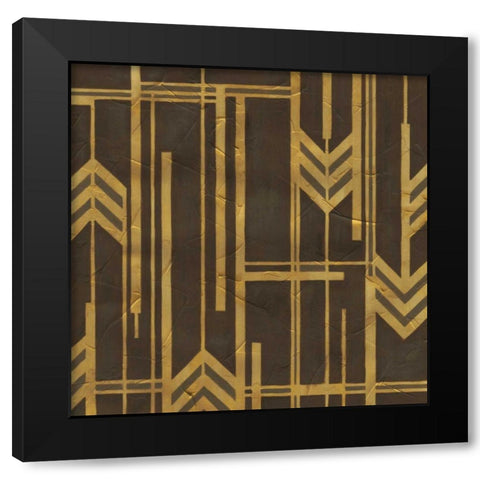 Gilded Deco I Black Modern Wood Framed Art Print by Vess, June Erica