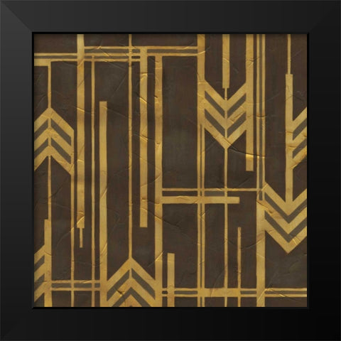 Gilded Deco I Black Modern Wood Framed Art Print by Vess, June Erica