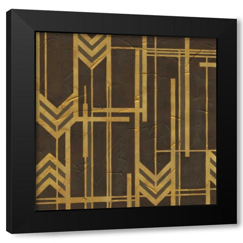Gilded Deco II Black Modern Wood Framed Art Print with Double Matting by Vess, June Erica