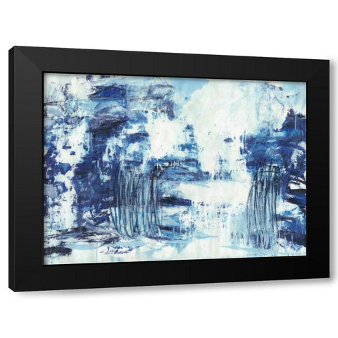 Ocean Impulse Black Modern Wood Framed Art Print by Fuchs, Jodi