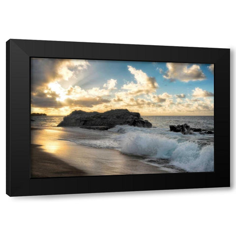 Crash Black Modern Wood Framed Art Print with Double Matting by Head, Danny