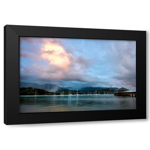 Rains at Hanalei Black Modern Wood Framed Art Print by Head, Danny