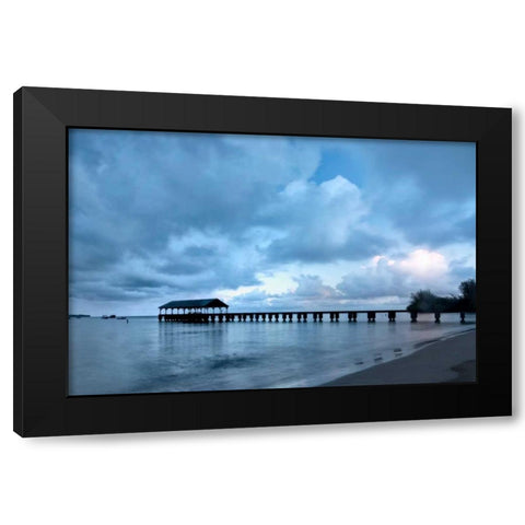Hanalei Dawn Black Modern Wood Framed Art Print by Head, Danny