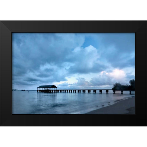 Hanalei Dawn Black Modern Wood Framed Art Print by Head, Danny