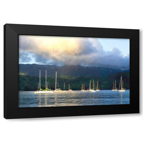 Anchored Black Modern Wood Framed Art Print with Double Matting by Head, Danny