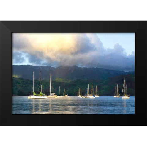 Anchored Black Modern Wood Framed Art Print by Head, Danny