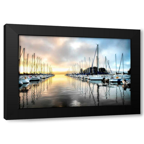 Sleeping Marina Black Modern Wood Framed Art Print by Head, Danny