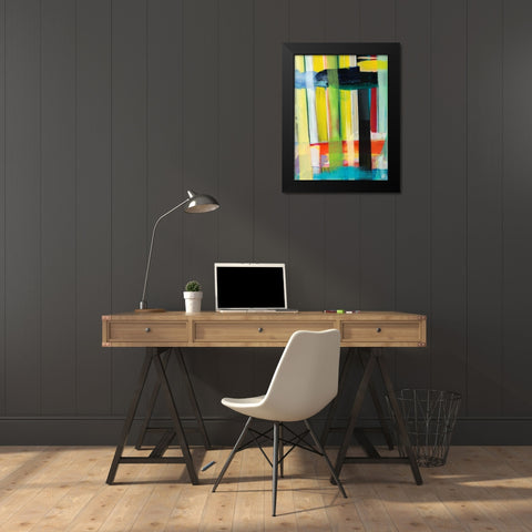 Intersecting Colors I Black Modern Wood Framed Art Print by Fuchs, Jodi