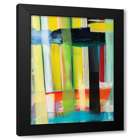 Intersecting Colors I Black Modern Wood Framed Art Print with Double Matting by Fuchs, Jodi