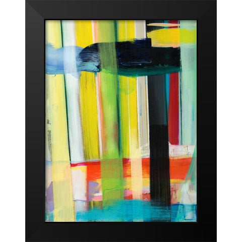Intersecting Colors I Black Modern Wood Framed Art Print by Fuchs, Jodi