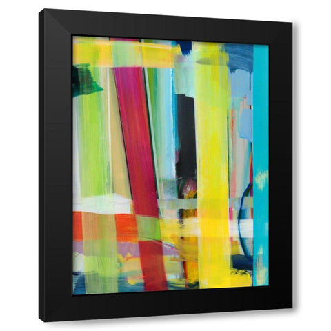 Intersecting Colors II Black Modern Wood Framed Art Print by Fuchs, Jodi