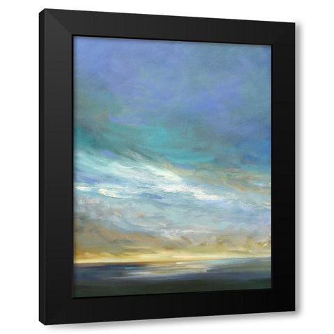 Coastal Clouds Triptych II Black Modern Wood Framed Art Print by Finch, Sheila
