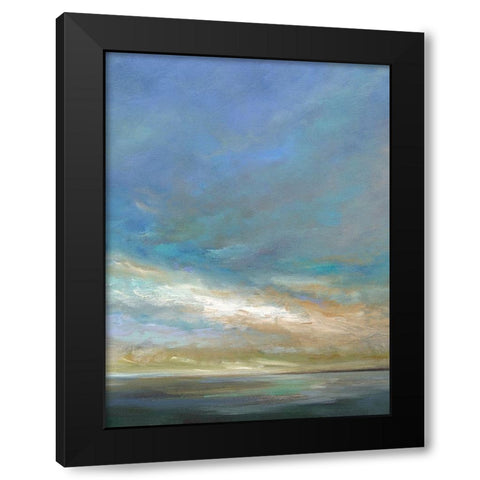 Coastal Clouds Triptych III Black Modern Wood Framed Art Print with Double Matting by Finch, Sheila
