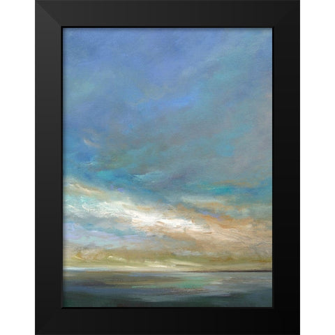 Coastal Clouds Triptych III Black Modern Wood Framed Art Print by Finch, Sheila