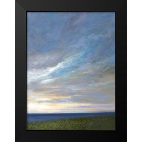Coastal Clouds Diptych II Black Modern Wood Framed Art Print by Finch, Sheila
