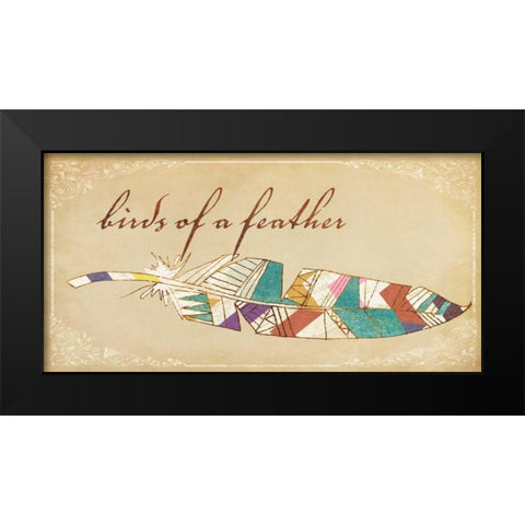 Birds of a Feather I Black Modern Wood Framed Art Print by Fagalde, Jarman