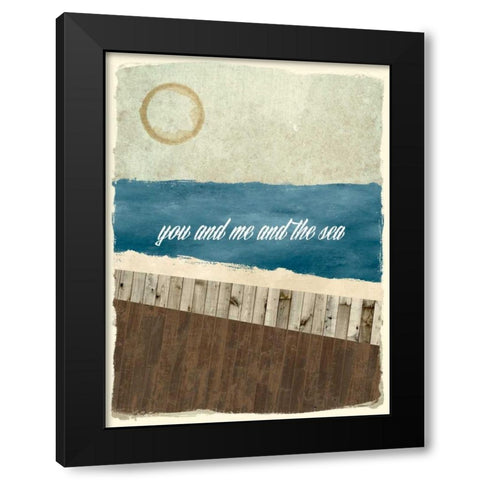 Boardwalk Reverie II Black Modern Wood Framed Art Print with Double Matting by Damon, Chris