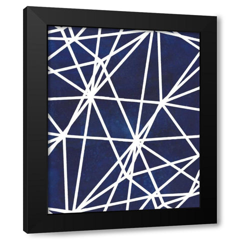 Indigo Pattern I Black Modern Wood Framed Art Print with Double Matting by Popp, Grace