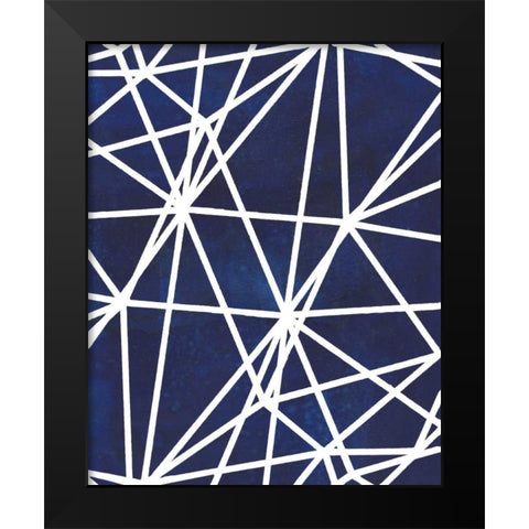 Indigo Pattern I Black Modern Wood Framed Art Print by Popp, Grace