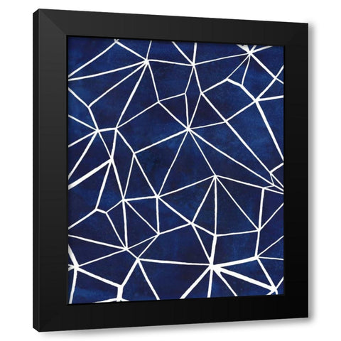 Indigo Pattern III Black Modern Wood Framed Art Print with Double Matting by Popp, Grace